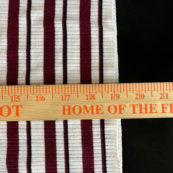 POL Women's Sleeveless Top Small White Red Stripped V-Neck Stretch Minimalist - Picture 5 of 8